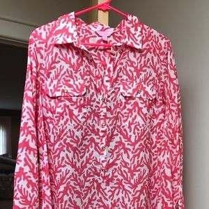 Lilly Pulitzer Valetta Dress Island Coral Treasure